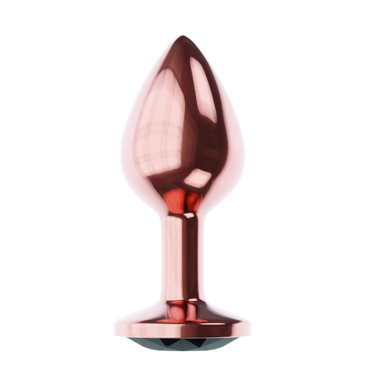 Купить Пробка цвета розового золота с черным кристаллом Diamond Jet Shine L - 8,3 см. в Москве.