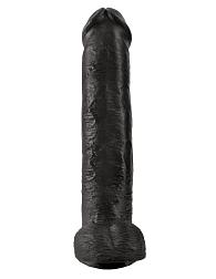 Купить Чёрный фаллоимитатор-гигант 15  Cock with Balls - 40,6 см. в Москве.