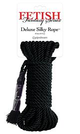 Купить Черная веревка для фиксации Deluxe Silky Rope - 9,75 м. в Москве.