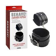 Купить Черные оковы на ноги Obey Me Leather Ankle Cuffs в Москве.