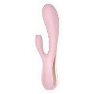 Купить Розовый вибратор-кролик Satisfyer Mono Flex с управлением через приложение - 20,4 см. в Москве.