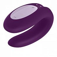 Купить Фиолетовый вибратор для пар Double Joy с управлением через приложение в Москве.