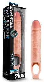 Купить Телесный реалистичный фаллоудлинитель 10 Inch Silicone Cock Sheath Penis Extender - 25,4 см. в Москве.