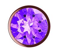 Купить Пробка цвета розового золота с фиолетовым кристаллом Diamond Amethyst Shine S - 7,2 см. в Москве.