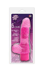 Купить Розовый водонепроницаемый вибратор JELLY JOY ELASTIC ENIGMA MULTISPEED VIBE - 15 см. в Москве.