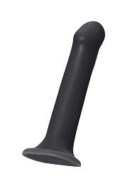 Купить Черный фаллос на присоске Silicone Bendable Dildo L - 19 см. в Москве.