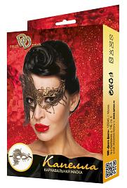 Купить Золотистая карнавальная маска  Капелла в Москве.
