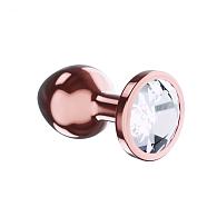 Купить Пробка цвета розового золота с прозрачным кристаллом Diamond Moonstone Shine S - 7,2 см. в Москве.
