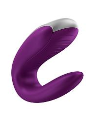 Купить Фиолетовый вибромассажёр для пар Satisfyer Double Fun в Москве.