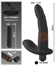 Купить Черный вибромассажер простаты Naughty Finger Prostate Vibe - 13,8 см. в Москве.