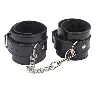 Купить Черные оковы на ноги Obey Me Leather Ankle Cuffs в Москве.