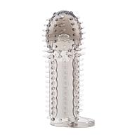 Купить Насадка-удлинитель с кольцом для мошонки Nubby Sleeve - 12 см. в Москве.