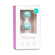 Купить Бело-голубые вагинальные шарики Jiggle Balls в Москве.