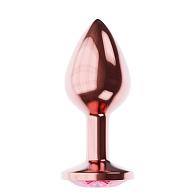 Купить Пробка цвета розового золота с малиновым кристаллом Diamond Ruby Shine L - 8,3 см. в Москве.