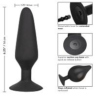 Купить Черная расширяющаяся анальная пробка XL Silicone Inflatable Plug - 16 см. в Москве.