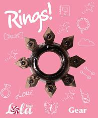 Купить Чёрное эрекционное кольцо Rings Gear в Москве.