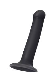 Купить Черный фаллос на присоске Silicone Bendable Dildo M - 18 см. в Москве.