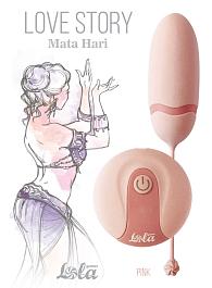 Купить Нежно-розовое виброяйцо Mata Hari с пультом ДУ в Москве.