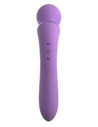 Купить Фиолетовый двусторонний вибростимулятор Duo Wand Massage-Her - 19,6 см. в Москве.